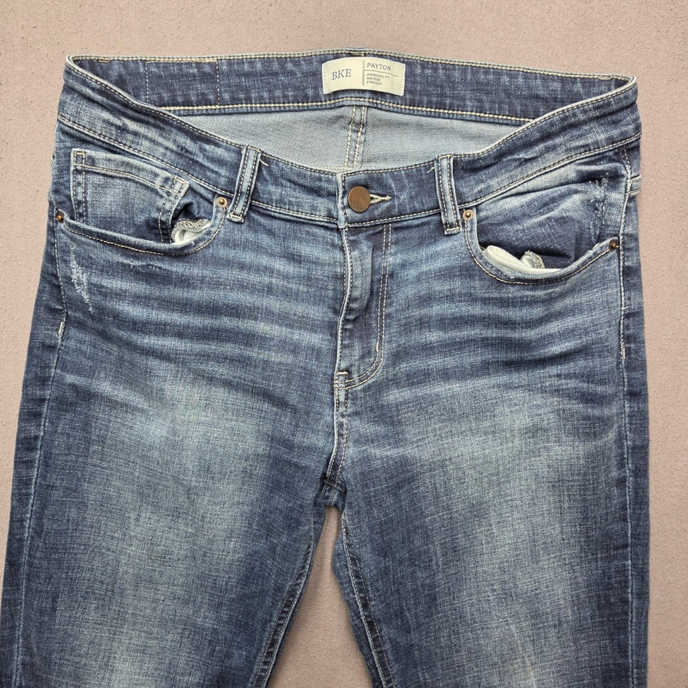 BKE Payton Womens 29x29 Mid Rise Straight Leg Jeans Blue Medium Wash  ABK2739